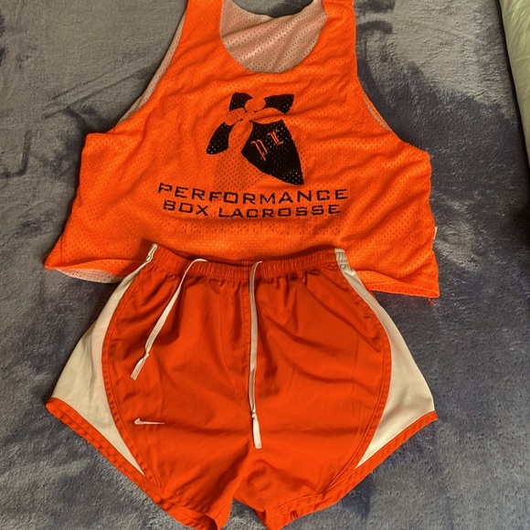 Nike Pants - Nike dri fit shorts women size XS & reversible lacrosse training athletic shirt